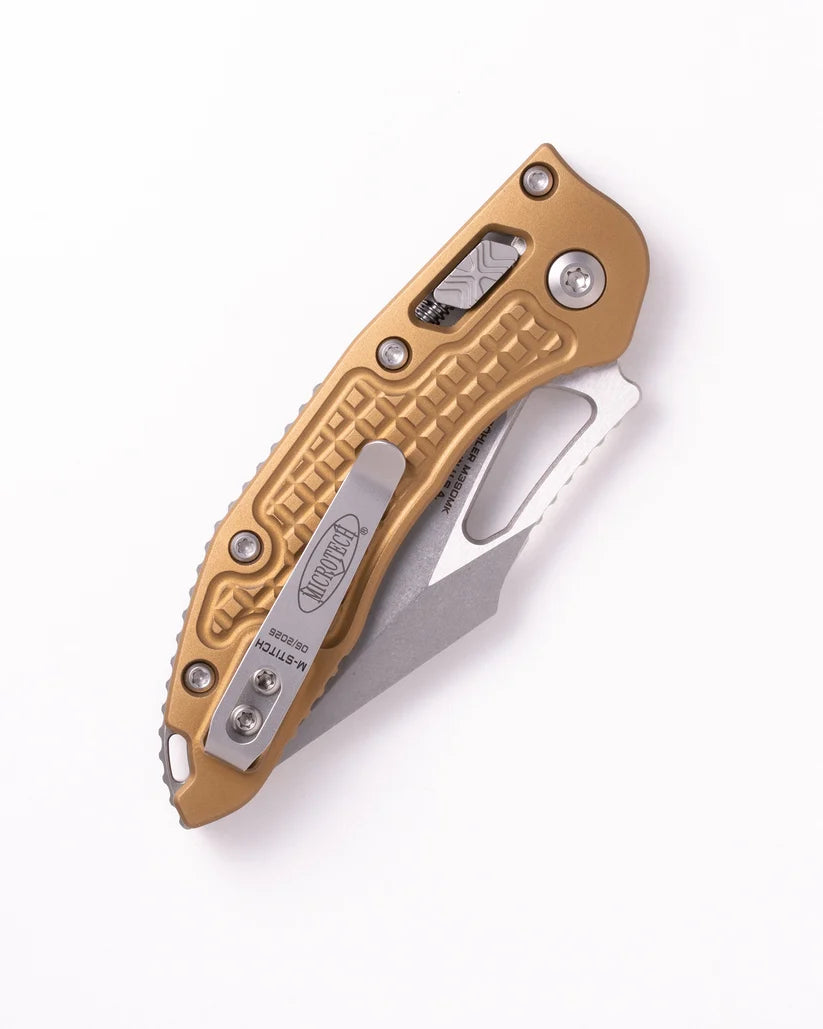 Microtech M-Stitch® RAM-LOK® S/E Stonewash Standard Frag Pattern Tan (169MRL-10FRTA)
