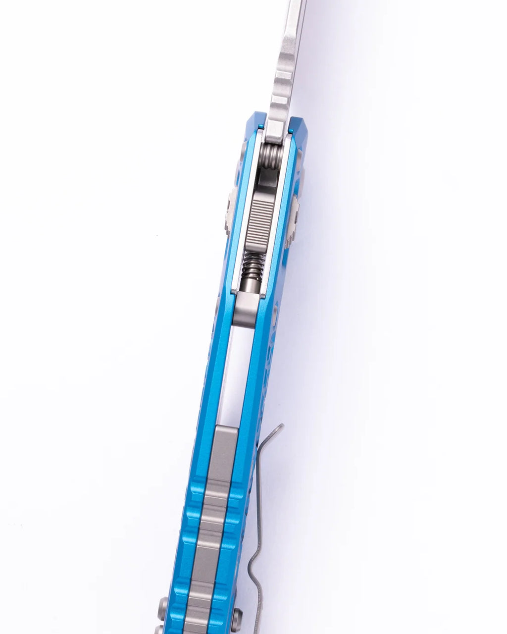Microtech MSI® S/E STONEWASH STANDARD ALUMINUM FRAG BLUE (210-10FRBL)