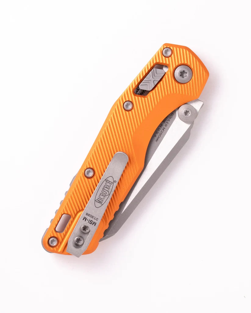 Microtech MSI® Mini Ram-Lok® Apocalyptic® Standard Fluted Aluminum Orange (210M-10APFLOR)