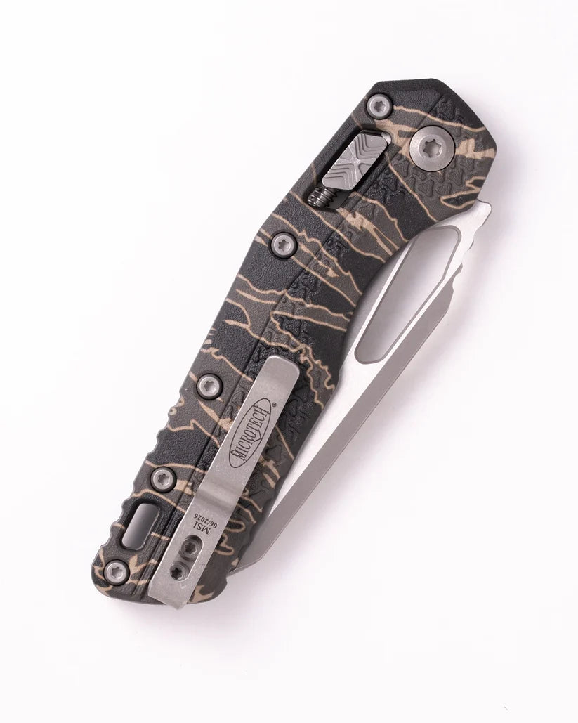 Microtech MSI® S/E APOCALYPTIC® PARTIAL SERRATED POLYMER TIGER STRIPE CAMO (210T-11APPMTSC)