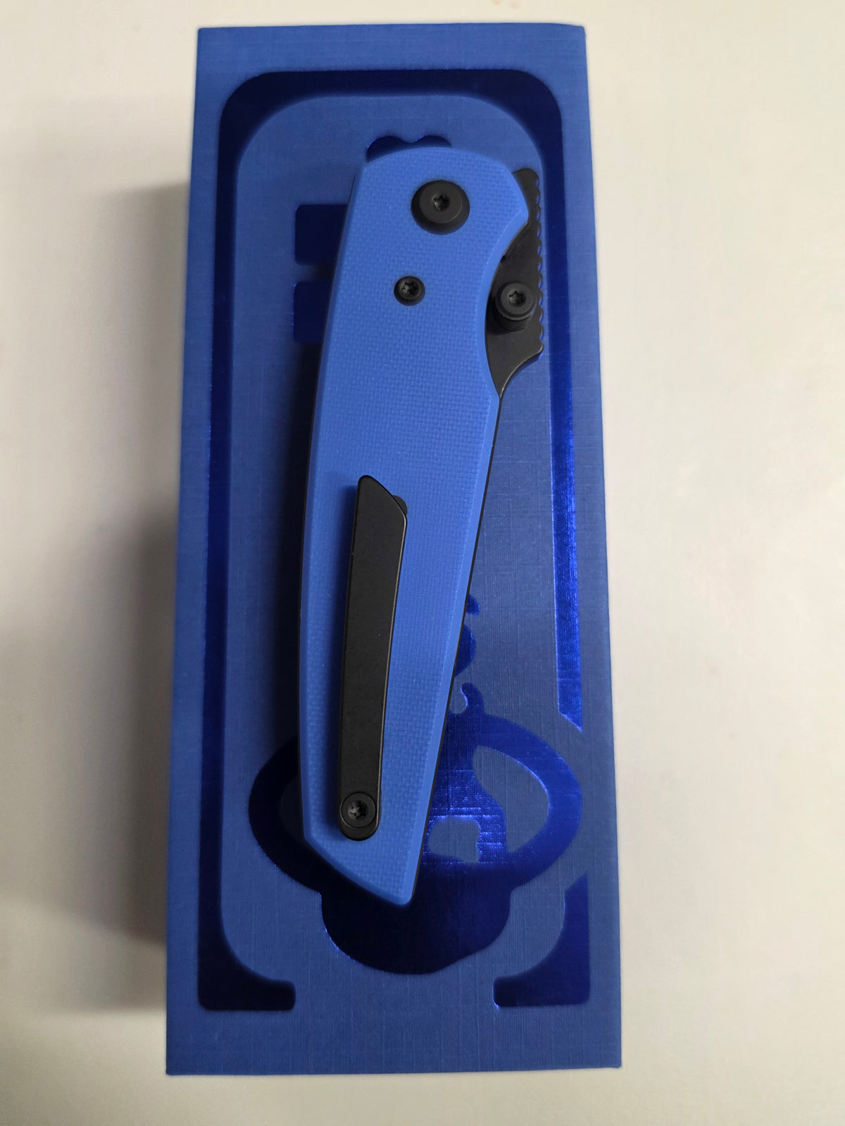 Chaves Knives Jake McCoy The Disciple Street Blue G-10 & Black PVD Elmax - Blue Label