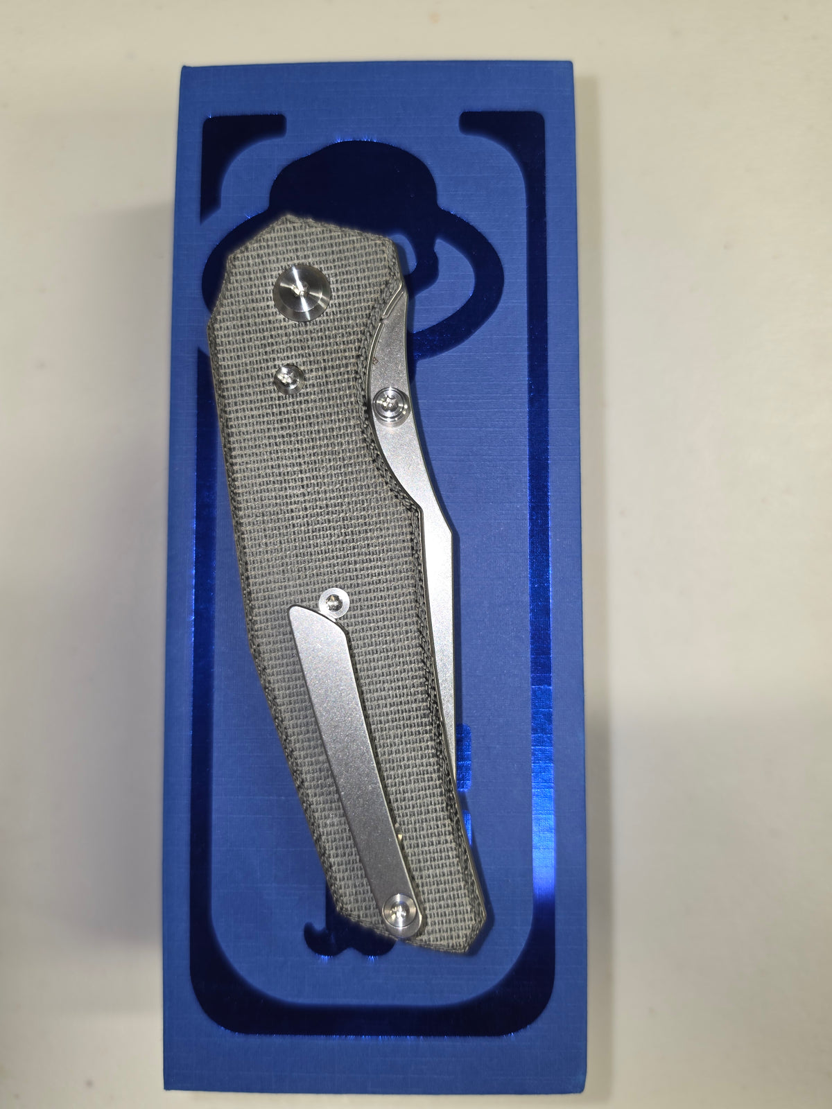 Chaves The Omega Street Black Micarta Belt Finish Elmax Designed by Jake McCoy